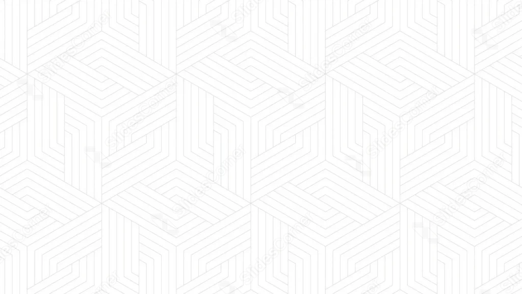 White Background For PowerPoint With Isometric Hexagon Lines