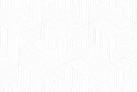 White Background For PowerPoint With Isometric Hexagon Lines
