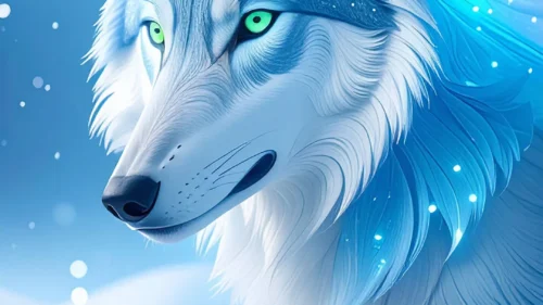 Mystical Arctic Wolf Wallpaper for Phone – Free 1080×1920 Download