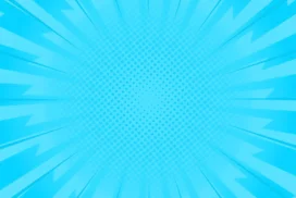 Comic Background For PowerPoint With A Blue Halftone Sunburst