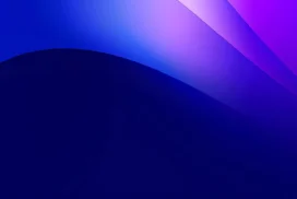 Blue Purple Background For Google Slides With A Wave Silhouette