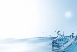 Water Splash Background For PowerPoint With A Crown Splash