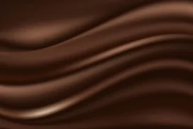 Chocolate Background with Glossy Silk Fold Waves