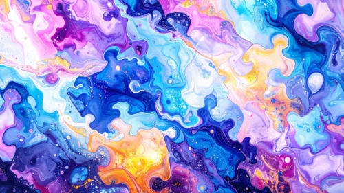 Abstract Fluid Art Background with Purple and Blue Marble Swirls Abstract Fluid Art Background with Purple and Blue Marble Swirls