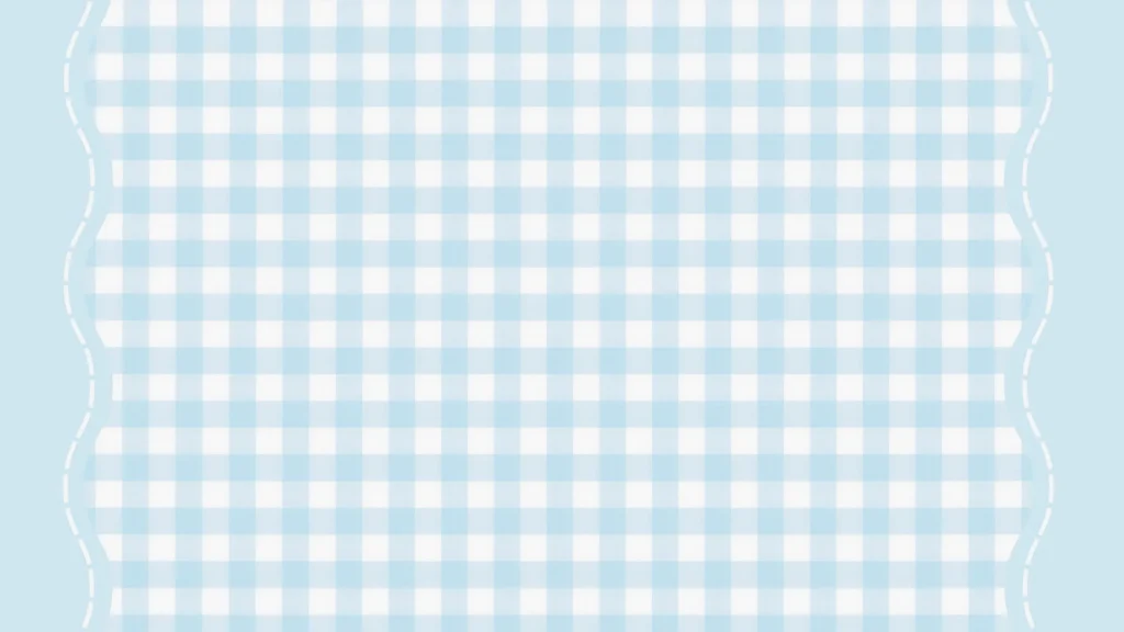 Cute Blue Plaid Frame Background for Google Slides with Wavy Edge