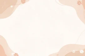 Cute Boho Background for Google Slides with Terracotta Blossoms