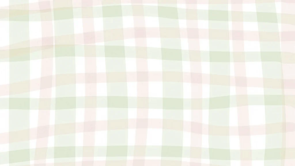 Cute Green Plaid Background for Google Slides with Wavy Gingham
