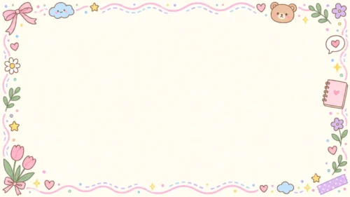 Cute Frame Background with a Pastel Dashed Wave Border Cute Frame Background with a Pastel Dashed Wave Border