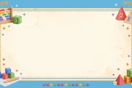 Cute School Frame Background for PowerPoint with Math Blocks