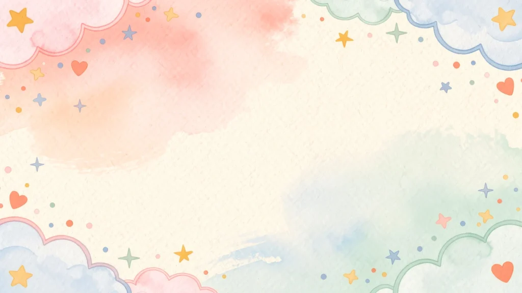 Cute Cloud Background For Google Slides With Scalloped Corners