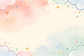 Cute Cloud Background For Google Slides With Scalloped Corners