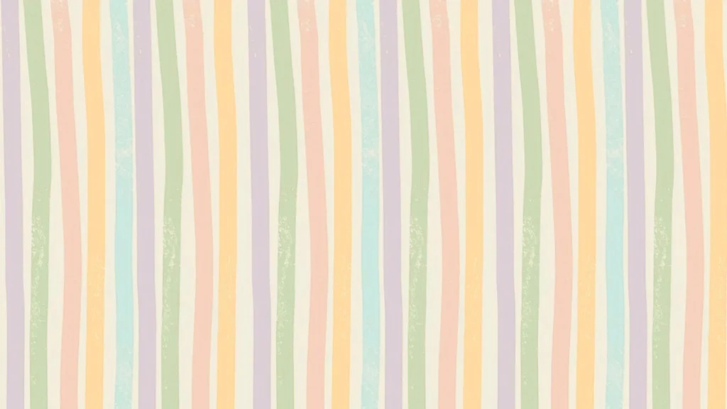 Cute Pastel Stripes Background for Google Slides in Five Hues