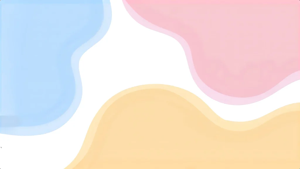 Cute Pastel Background For Google Slides With Three Blob Shapes Cute Pastel Background For Google Slides With Three Blob Shapes