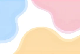 Cute Pastel Background For Google Slides With Three Blob Shapes