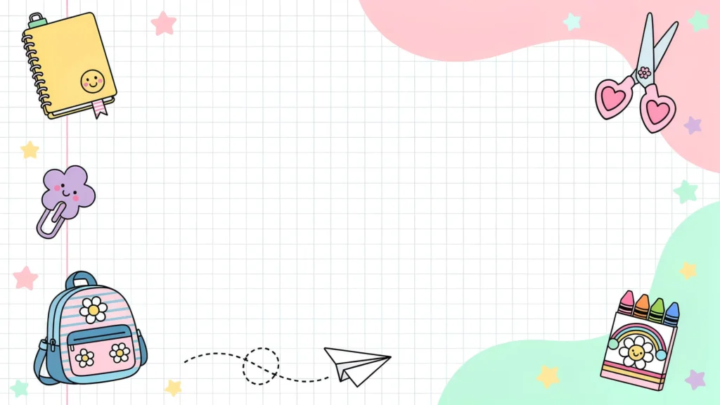 Cute School Background For Google Slides Pastel Edition