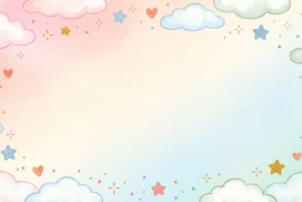 Cute Sky Background For PowerPoint With Pastel Rainbow Wash