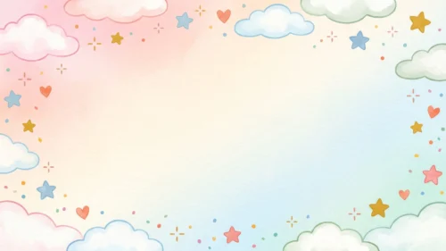 Cute Sky Background For PowerPoint With Pastel Rainbow Wash Cute Sky Background For PowerPoint With Pastel Rainbow Wash