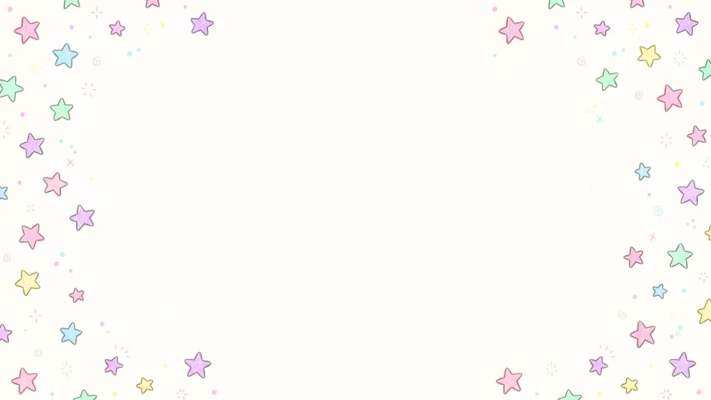 Cute Pastel Stars Frame Background for PowerPoint