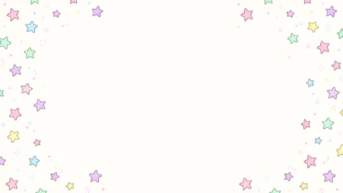 Cute Pastel Stars Frame Background for PowerPoint