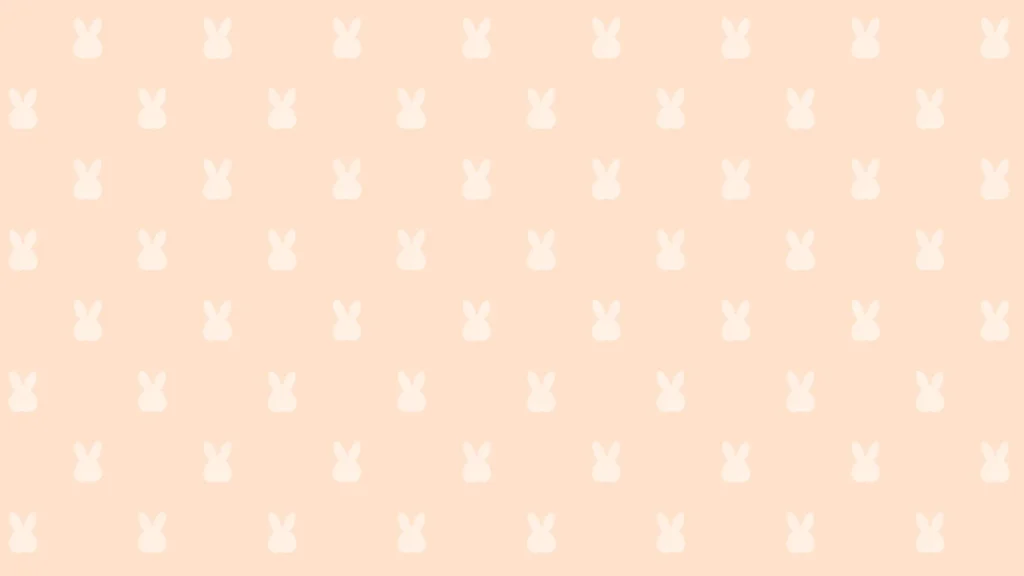 Cute Peach Bunny Silhouette Pattern Background for Google Slides