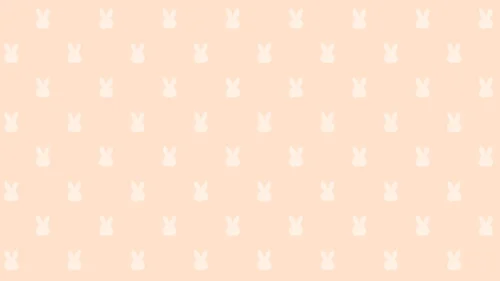 Cute Peach Bunny Silhouette Pattern Background for Google Slides
