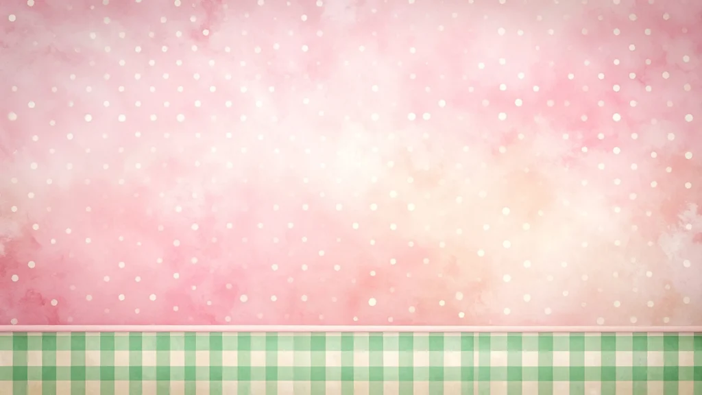 Cute Pastel Background for PowerPoint with Pink Sky Gingham Base