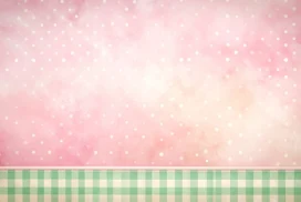 Cute Pastel Background for PowerPoint with Pink Sky Gingham Base