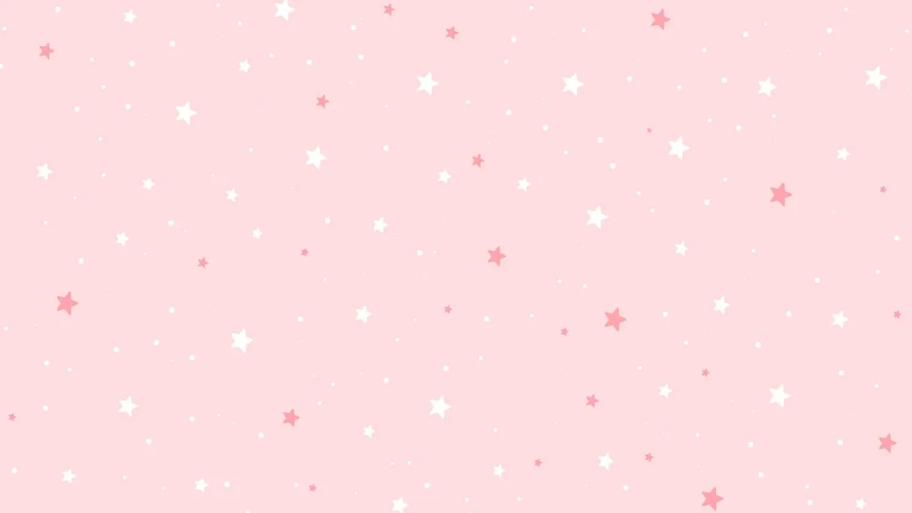 Cute Pink Scattered Stars Background for Google Slides