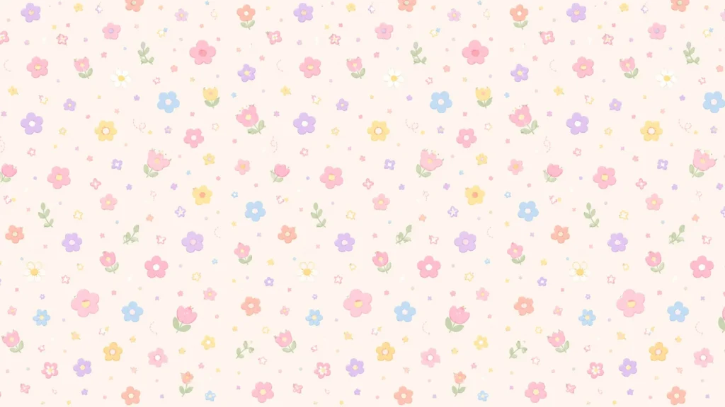 Cute Tiny Flowers Pattern Background for Google Slides