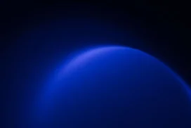 Dark Blue Background For Google Slides With A Glowing Horizon Curve