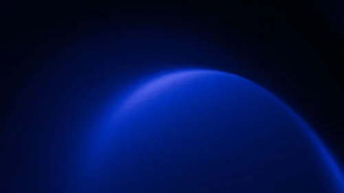 Dark blue background for Google Slides with a close-up glowing blue horizon curve fading to black