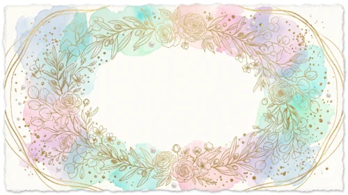 Elegant Floral Frame Background For PowerPoint With Gold Wreath Elegant Floral Frame Background For PowerPoint With Gold Wreath