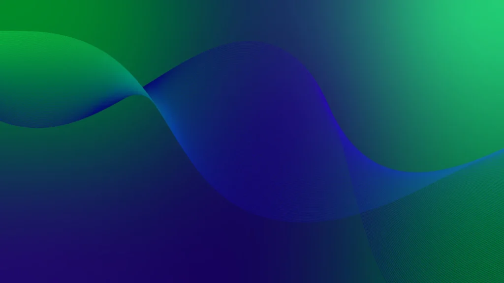 Green Blue Background For PowerPoint With A Ribbon Twist Green Blue Background For PowerPoint With A Ribbon Twist