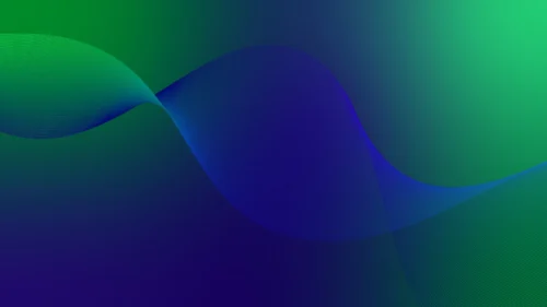 Green Blue Background For PowerPoint With A Ribbon Twist
