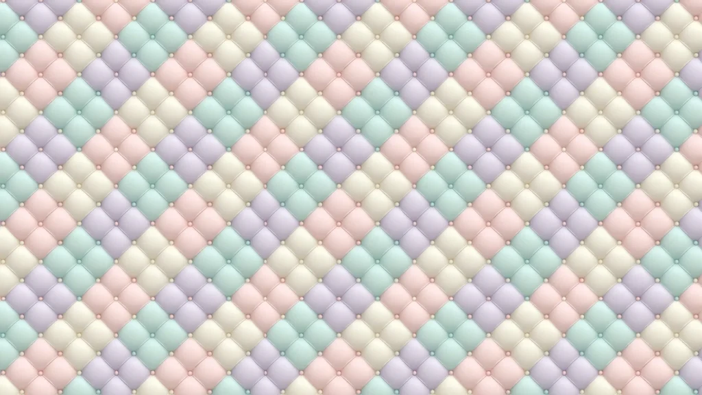 Pastel Quilted Background for Google Slides with Pearl Studs