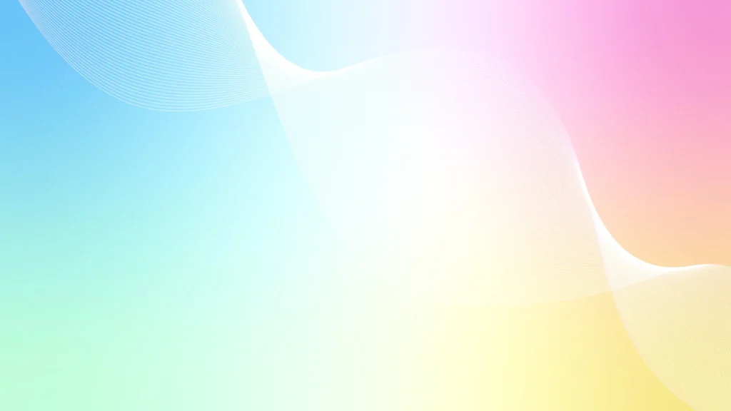 Pastel Rainbow Background For Google Slides With Wave Lines