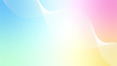 Pastel rainbow gradient background with soft wave lines for Google Slides