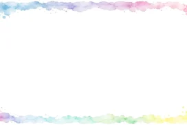 Watercolor Frame Background with a Thin Pastel Rainbow Ring