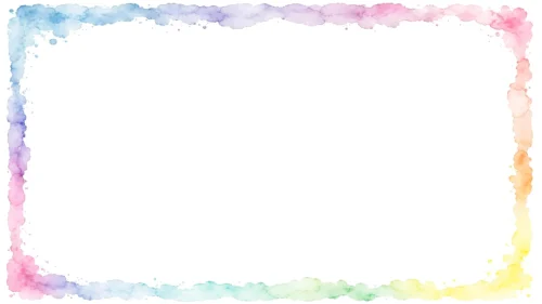 Watercolor Frame Background with a Thin Pastel Rainbow Ring Watercolor Frame Background with a Thin Pastel Rainbow Ring