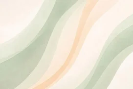 Pastel Wave Background for PowerPoint with Muted Retro Bands