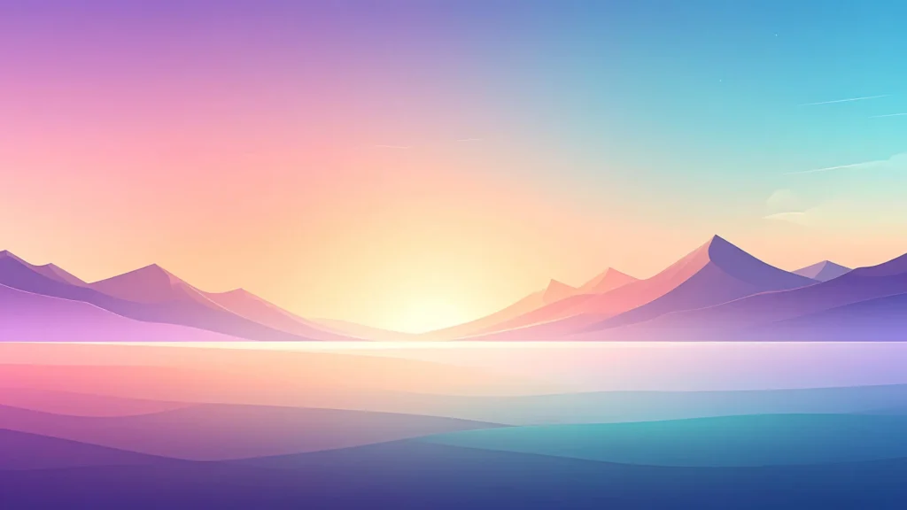 Pastel Landscape Background For PowerPoint With A Mirrored Lake