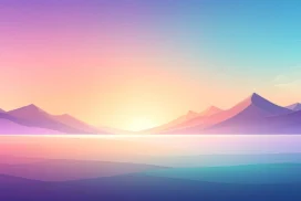 Pastel Landscape Background For PowerPoint With A Mirrored Lake
