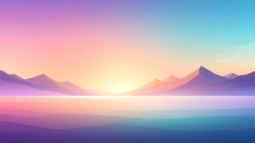 Pastel Landscape Background For PowerPoint With A Mirrored Lake Pastel Landscape Background For PowerPoint With A Mirrored Lake