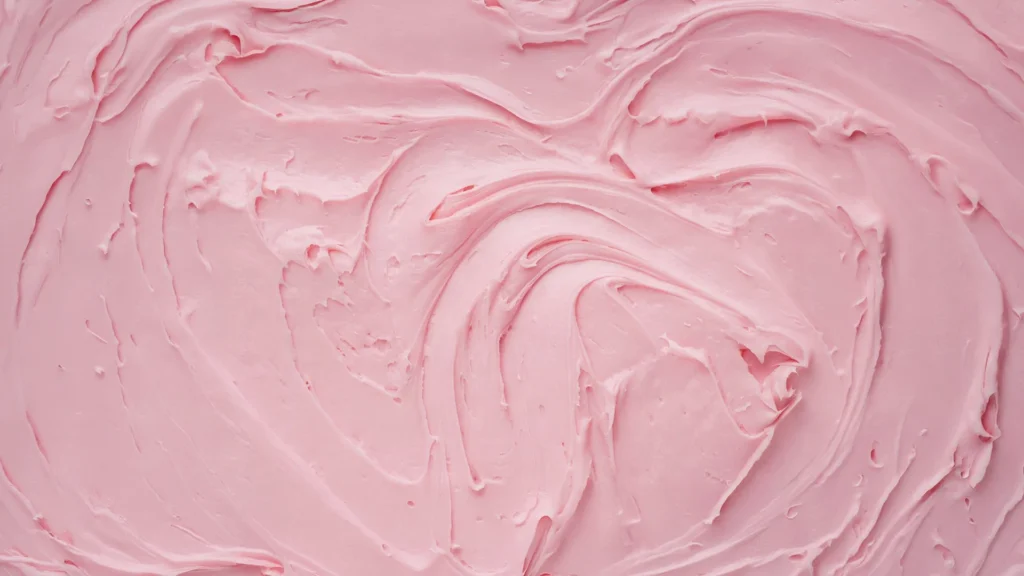 Pink Cream Texture Background for PowerPoint with Frosting Swirls