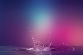 Water Splash Background for PowerPoint with Pink Purple Glow