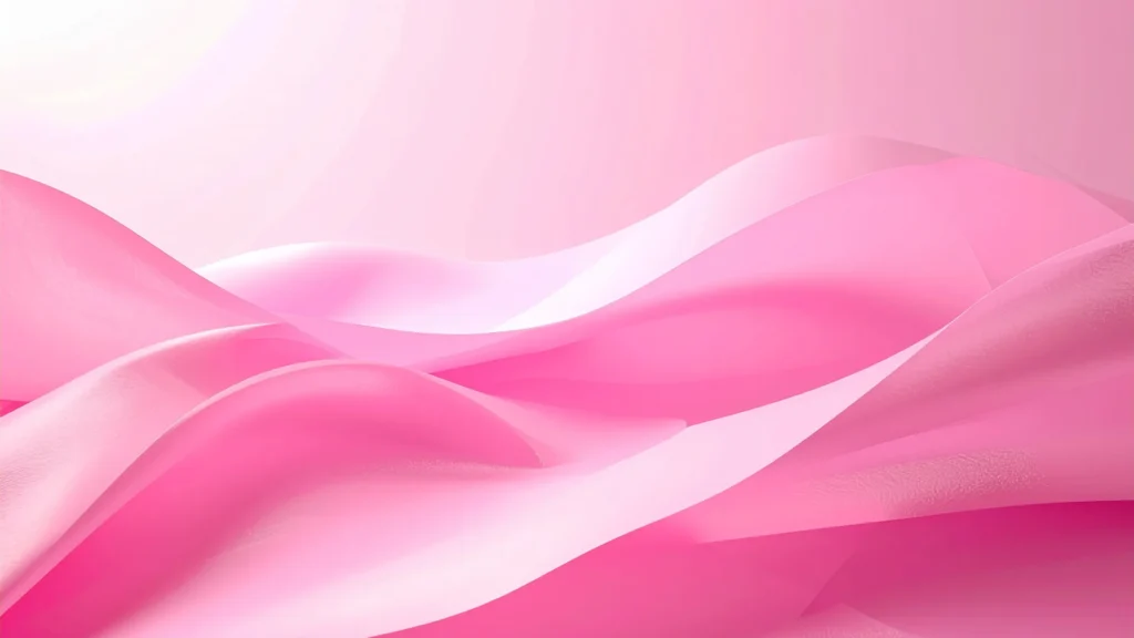 Pink Silk Background For PowerPoint With Glowing Draped Folds