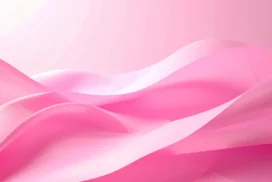Pink Silk Background For PowerPoint With Glowing Draped Folds