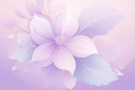Purple Floral Background For PowerPoint With A Centered Bloom