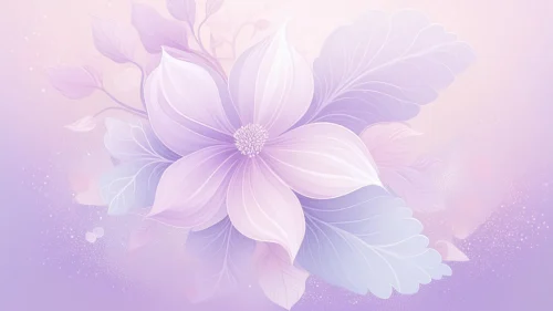 Purple Floral Background For PowerPoint With A Centered Bloom Purple Floral Background For PowerPoint With A Centered Bloom