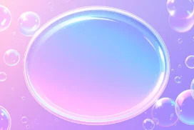 Purple Soap Bubbles Frame Background for PowerPoint